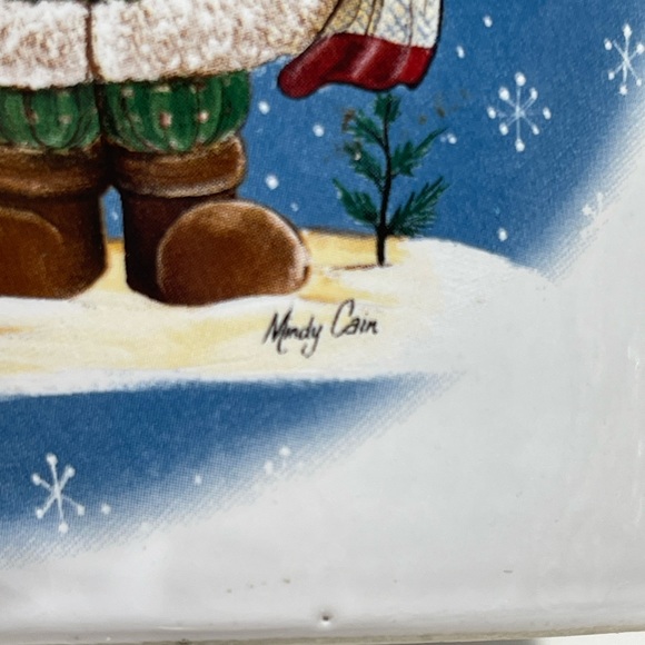 Designpac Mindy Cain Snowman Airtight Latched Lid Ceramic Canister (T39) - Picture 8 of 12